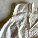 J.Jill  White Embroidered Eyelet Lace Collared Tank Sz M Fairy Boho Preppy Tennis Photo 1