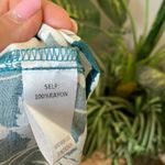 easel teal and white pocket Casual Midi dress off shoulder also NWT Photo 7