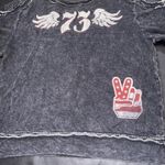 Affliction American Customs Speed Shop Sweatshirt Rhinestones Ladies Small Biker Gray Photo 8