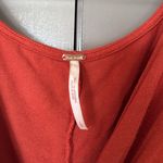 Free People  Orange Flutter Sleeve Wrap Romper V Neck Photo 1