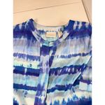 Chico's  Traveler Dress Tie Dye Blue Shift Hi Low Hem Casual Comfortable 1 Photo 2