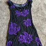 Black and Purple Midi Dress Black Size M Photo 0