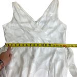 DKNY  | Size 12 | White Chiffon Dot Sleeveless Asymmetrical Midi Wrap Dress Photo 7