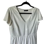 SheIn Eyelet Detail White Cap Sleeve Mini Dress casual Women's size medium Photo 8