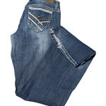 Rue 21 Curvy Bootcut Jeans Medium Wash Distressed Pockets Size 7 8 Blue Photo 0