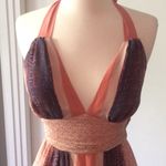 Guess  Peach Silk Halter Dress Photo 2