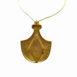 Vintage Bottle Pendant Necklace Collar Design Large Gold Tone Bold Statement Photo 11
