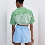 ZARA NWT Zippered Nylon Shorts in Neon Blue, Size S Photo 2