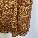 Rena Rowan Midi Skirt Flowy Y2K Papaya Brown Printed size 18 NWT Deadstock Photo 1