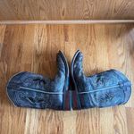 Laredo  Spellbound‎ Leather Boots Brown Square Toe Women 9M Western 5660 Cut-out Photo 5