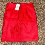 Windsor Faux Red Leather Skirt  Photo 1
