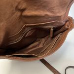 Fossil  Satchel Crossbody Bag Purse Flap Buckle Closure Cow Hide Leather Brown Photo 13