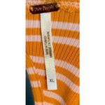 Free People NWOT  Sunday Afternoon Striped Orange Cutout Top Size XL Photo 4