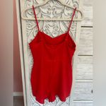 Forever 21  red flirty retro short linen romper with adjustable straps NWT medium Photo 1