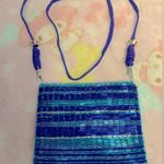 EXPRESS vintage blue seed-beaded crossbody bag (in Excellent condition) Photo 2