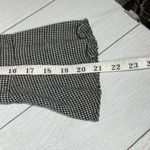 ZARA Woman Black White Scoop Neck Gingham Peplum Blouse Size Medium Photo 5