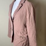 Madewell Linen Blend Gauze Neutral 2 Button Blazer Jacket Size Small Photo 4