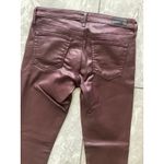 AG Adriano Goldschmied Jeans Womens Red Coated The Legging Super Skinny Ankle 27 Photo 3