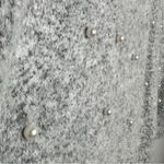 Juicy Couture Long Sleeved Soft Grey Faux Pearl Embellished Sweater Size Small Photo 1