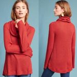 Anthropologie Meadow Rue Rust Waffle Knit Cowl Neck Tunic Sweater Size XS Photo 1