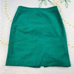 J.Crew  Pencil Skirt Women's Size 6 Green Wool Blend Career Business Casual Photo 0
