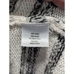 a.n.a Cream/Black/Silver Striped Soft Open Knit Shawl Neck Cardigan Size Large Photo 2