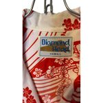 Diamond Head Women's Shirt‎ Hawaiian Aloha Button Up Short Sleeve Floral Large Red Photo 4