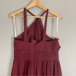 Revelry Bridesmaid Dress Halter Tank Maxi Sleeveless Size 14 Brownish Photo 10