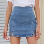 Brandy Melville Denim Miniskirt Photo 0