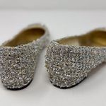 Kate Spade Sandals Silver Buckle Up Flats Metallic Tweed Pointed Toe US 6.5 B Photo 5