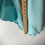 Blue Knit Poncho Cover Up Ruana Cape Shawl Asymmetric Hem Versatile Cashmere Size undefined Photo 4