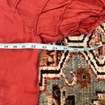 J.Crew  Puff Sleeve Textured Cotton Peasant  rust red Top XL Photo 4