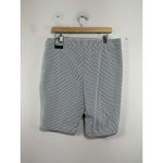 Soho Apparel Womans  Pullon Bermuda Shorts Large Blue White Stripe NWT Photo 1