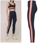 THE UPSIDE Jewel Col Block Midi Legging Pant in Navy Blue Size 10 Photo 2