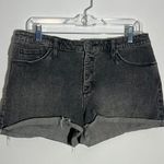 Universal Threads Universal Thread High Rise Shortie Faded Black Button Fly Jean Denim Shorts Photo 0