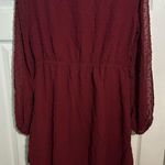 Chic Maroon Long Sleeve‎ Dress Red Size M Photo 1