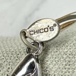 Chico's Multi Strand Wire Gold and Silver Tone Shimmer Pendant Necklace Photo 5