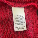 Cato Women Top XL Red Long Sleeve Gem Detail Multi Media Art To Wear Romantic Photo 8