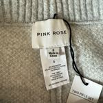 Pink Rose Fair Isle Wide Leg Sweater Pants Light Grey Size Small Photo 5