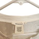 Urban Romantics  White Flutter Sleeves Textured Eyelet Boho Blouse Casual Top XL Photo 4