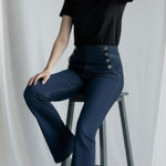 I.N.C size 4 / 26” chic flare jeans nautical elegance high Photo 0