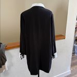 ZARA Black and White mini Dress with contrasting white ribbons too size large Photo 6