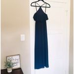 Show Me Your Mumu Rebecca Ruffle Dress XS Navy Bridesmaid Dress Blue Photo 1