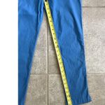 Gretchen Scott  Size Large Pants Solid Blue Stretch Neon Trim Preppy Tropical Photo 4