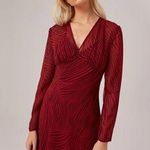 The Fifth Label Region Long Sleeve Mini Dress Dark Merlot Zebra Size Small NWT Photo 1