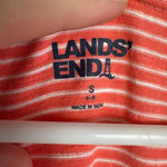 Lands' End  coral striped V-neck tee dress short sleeve size small O36 Photo 2