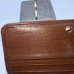 Burberry  London Checkbook Wallet Canvas Leather Trim Brown Authentic Made Italy Photo 7