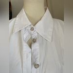 Live 4 Truth  White Rhinestone Dazzle Button Crop Top, Size 1X Photo 1