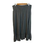 Quince  100% Organic Cotton Gauze Smocked Maxi Skirt Black XL Boho Festival Photo 4