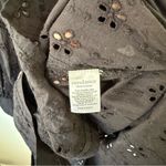 Sundance  Gina Eyelet Cotton Floral Button Down Shirt Sz M Photo 5